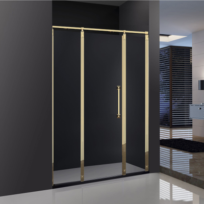 Custom Gold Semi Frameless Glas Swing Dusche Gehäuse (GD-P31)
